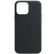 Кожаный чехол Leather Case (AAA) для Apple iPhone 13 (6.1"") Черный / Midnight