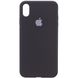 Чехол для Apple iPhone XR (6.1"") Silicone Case Full с микрофиброй и закрытым низом Черный / Black