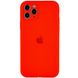Чехол для Apple iPhone 12 Silicone Full camera закрытый низ + защита камеры / Красный / Red