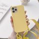 Чехол с ремешком для iPhone 14 Pro Max Crossbody fibra с Микрофиброй Yellow