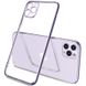 Прозрачный силиконовый чехол глянцевая окантовка Full Camera для Apple iPhone 12 Pro (6.1"") Сиреневый
