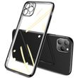 Прозрачный силиконовый чехол глянцевая окантовка Full Camera для Apple iPhone 12 Pro (6.1"") Черный