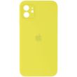 Чехол для iPhone 11 Silicone Full camera желтый / закрытый низ + защита камеры