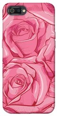 Чехол для Realme C2 PandaPrint Розы карандашом цветы