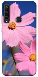 Чехол для Huawei Y6p PandaPrint Розовая ромашка цветы