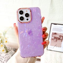Чехол для iPhone 13 Мраморный Marble case Purple