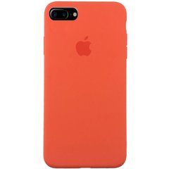 Чохол для Apple iPhone 7 plus / 8 plus Silicone Case Full з мікрофіброю і закритим низом (5.5 "") Помаранчевий / Nectarine
