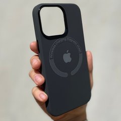 Чехол для iPhone 13 Silicone Case Full (Metal Frame and Buttons) with Magsafe с металлическими кнопками и рамкой Charcoal Gray