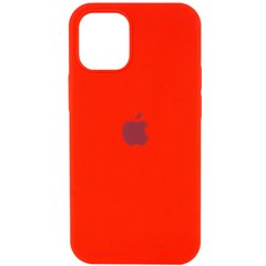 Чехол для Apple iPhone 12 | 12 Pro Silicone Full / закрытый низ(Красный / Red)