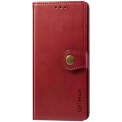 Кожаный чехол книжка GETMAN Gallant (PU) для Samsung Galaxy M51 (Красный)