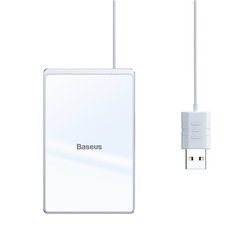 Зарядка Qi BASEUS Card Ultra-thin Wireless Charger |15W| Белый