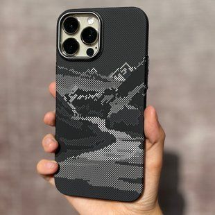 Карбоновий чохол для Apple iPhone 15 Pro Max LUXO Carbon Case with Magsafe
