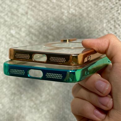 Чехол для iPhone X / XS Shining Case with Magsafe + стекло на камеру Dark green