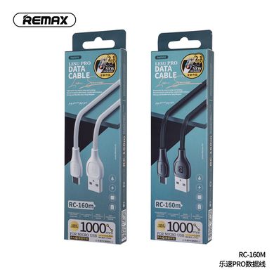 Кабель REMAX Micro USB Lesu Pro Data Cable RC-160m |1m, 2.1A| Black, Black