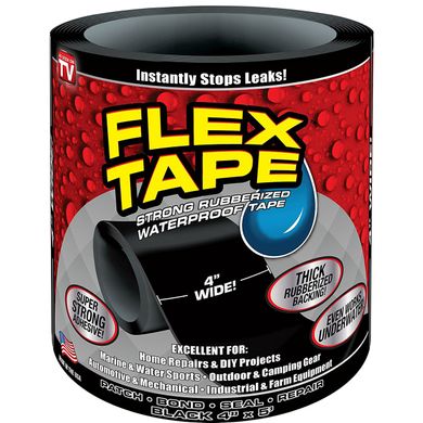 Водонепроникна ізоляційна стрічка Flex Tape Чорна