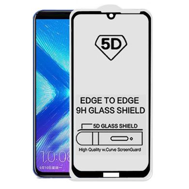 5D стекло для Huawei Y7 2019 Черное Полный клей / Full glue
