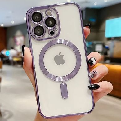 Чохол для iPhone 12/12 Pro Shining Case with Magsafe + скло на камеру Purple