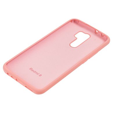 Чохол для Xiaomi Redmi 9 Silicone Full світло-рожевий з закритим низом і мікрофіброю