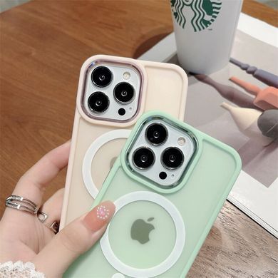 Чехол для iPhone 13 Pro Max Matte Colorful Case with MagSafe Green