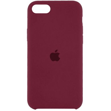 Чохол Silicone Case (AA) Для Apple iPhone SE (2020) (Бордовий / Plum)