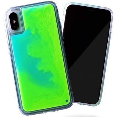 Неоновий чохол Neon Sand glow in the dark для Apple iPhone XS Max (6.5 ") (Зелений)