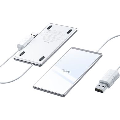 Зарядка Qi BASEUS Card Ultra-thin Wireless Charger | 15W | білий