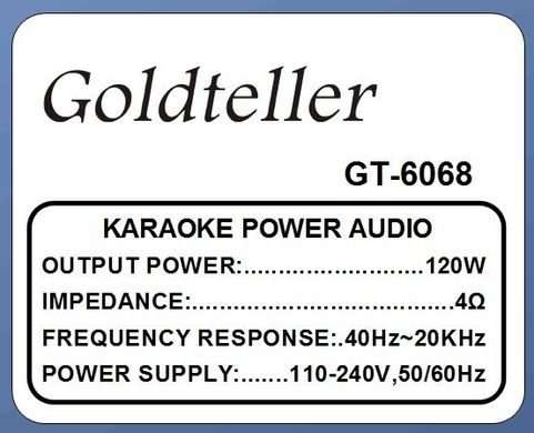 Автономная акустическая система Goldteller GT-6068 с микрофоном