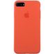 Чехол для Apple iPhone 7 plus / 8 plus Silicone Case Full с микрофиброй и закрытым низом (5.5"") Оранжевый / Nectarine