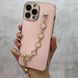 Чохол з ланцюжком для iPhone 14 Pro Max Shine Bracelet Strap Pink