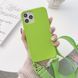 Чехол с ремешком для iPhone 14 Pro Max Crossbody fibra с Микрофиброй Green