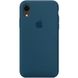 Чохол для Apple iPhone XR (6.1 "") Silicone Case Full з мікрофіброю і закритим низом Синій / Cosmos Blue
