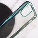 Прозрачный силиконовый чехол глянцевая окантовка Full Camera для Apple iPhone 13 (6.1"") Зеленый