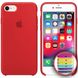 Чехол Apple silicone case for iPhone 7/8 с микрофиброй и закрытым низом Red / Красный