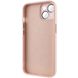 Чехол для iPhone 13 Стеклянный матовый + стекло на камеру с микрофиброй TPU+Glass Sapphire Midnight Pink Sand
