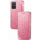 Кожаный чехол книжка GETMAN Mandala (PU) для Samsung Galaxy A51 (Розовый)