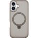 TPU+PC чохол Metal Buttons with MagSafe Colorful HQ Ring для Apple iPhone 16 (6.1") (Grey)