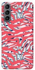 Чехол для Samsung Galaxy S21 PandaPrint Red Zebra print паттерн