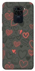 Чехол для Xiaomi Redmi Note 9 / Redmi 10X PandaPrint Милые сердца паттерн