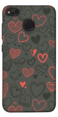 Чехол для Xiaomi Redmi 4X PandaPrint Милые сердца паттерн