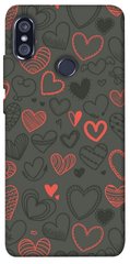 Чехол для Xiaomi Redmi Note 5 Pro PandaPrint Милые сердца паттерн