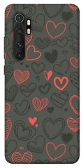 Чохол для Xiaomi Mi Note 10 Lite PandaPrint Милі серця патерн