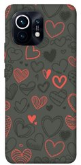 Чохол для Xiaomi Mi 11 PandaPrint Милі серця патерн