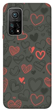Чехол для Xiaomi Mi 10T Pro PandaPrint Милые сердца паттерн