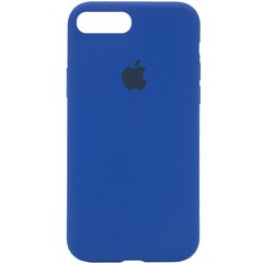 Чехол для Apple iPhone 7 plus / 8 plus Silicone Case Full с микрофиброй и закрытым низом (5.5"") Синий / Royal blue