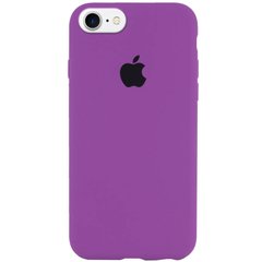 Чохол silicone case for iPhone 7/8 з мікрофіброю і закритим низом Фіолетовий / Grape
