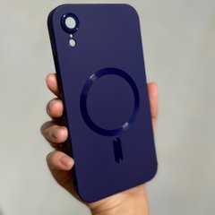 Чехол для iPhone XR Sapphire Matte with MagSafe + стекло на камеру Dark purple