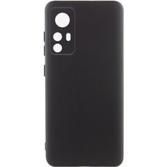 Чехол для Xiaomi 12T / 12T Pro Silicone Full camera закрытый низ + защита камеры Черный