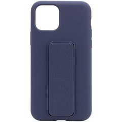 Чехол Silicone Case Hand Holder для Apple iPhone 11 (6.1") (Темно-синий / Midnight blue)