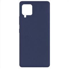 Чехол Silicone Cover Full without Logo (A) для Samsung Galaxy A42 5G (Синий / Midnight blue)
