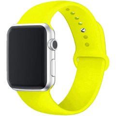 Силиконовый ремешок для Apple watch 38mm / 40mm (Желтый / Neon Yellow)